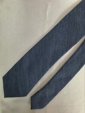 Joseph Abboud Denim Navy Textured Silk And Linen Mens Tie